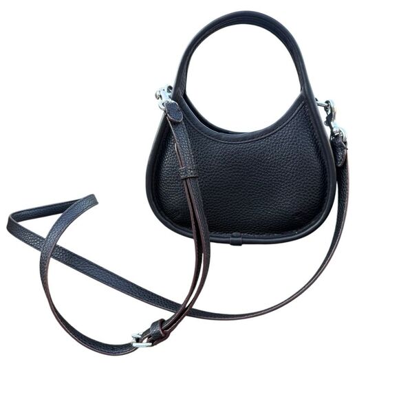 COACH CO662 Mini Ergo Bag Crossbody BLACK Coachtopia Leather - Picture 4 of 9